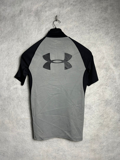 Under Armour Gray Heat Gear Compression Round High Neck - Large