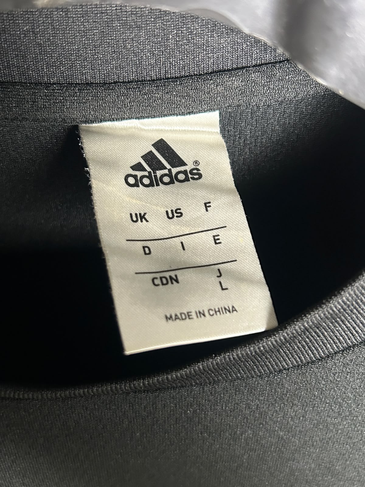 Adidas Black Dry Fit Round Neck - Large