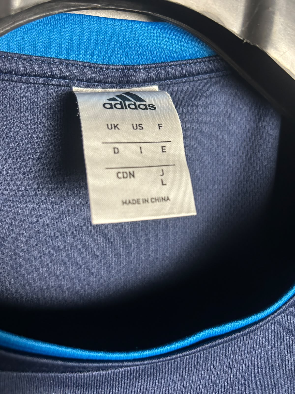Adidas Purplish Blue Dry Fit Round Neck - Large