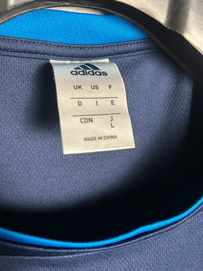 Adidas Purplish Blue Dry Fit Round Neck - Large