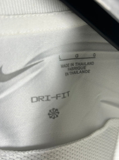 Nike White Dry Fit Round Neck - Large