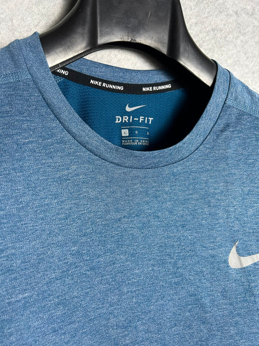 Nike Running Blue Dry Fit Round Neck - Large