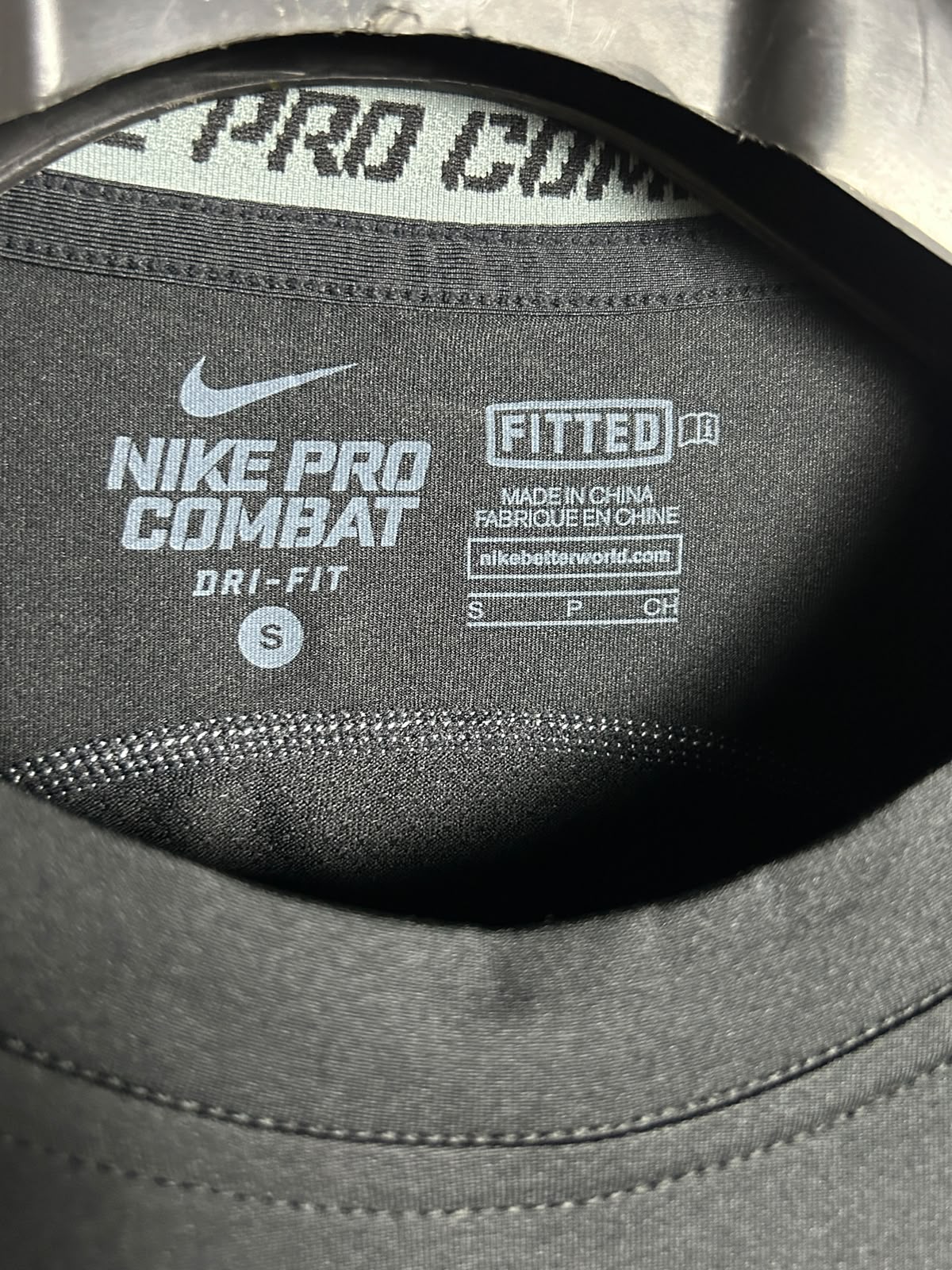 Nike Pro Combat Black Round Neck - Small