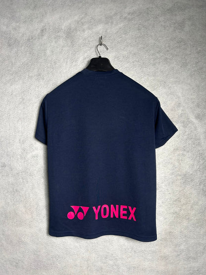 Yonex Blue Pink Logo Round Neck - Small