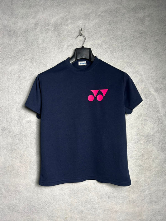 Yonex Blue Pink Logo Round Neck - Small