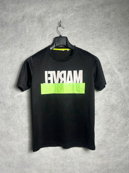 Marvel Black Round Neck - Small