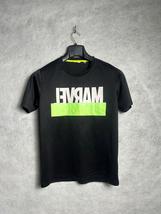 Marvel Black Round Neck - Small