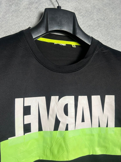 Marvel Black Round Neck - Small