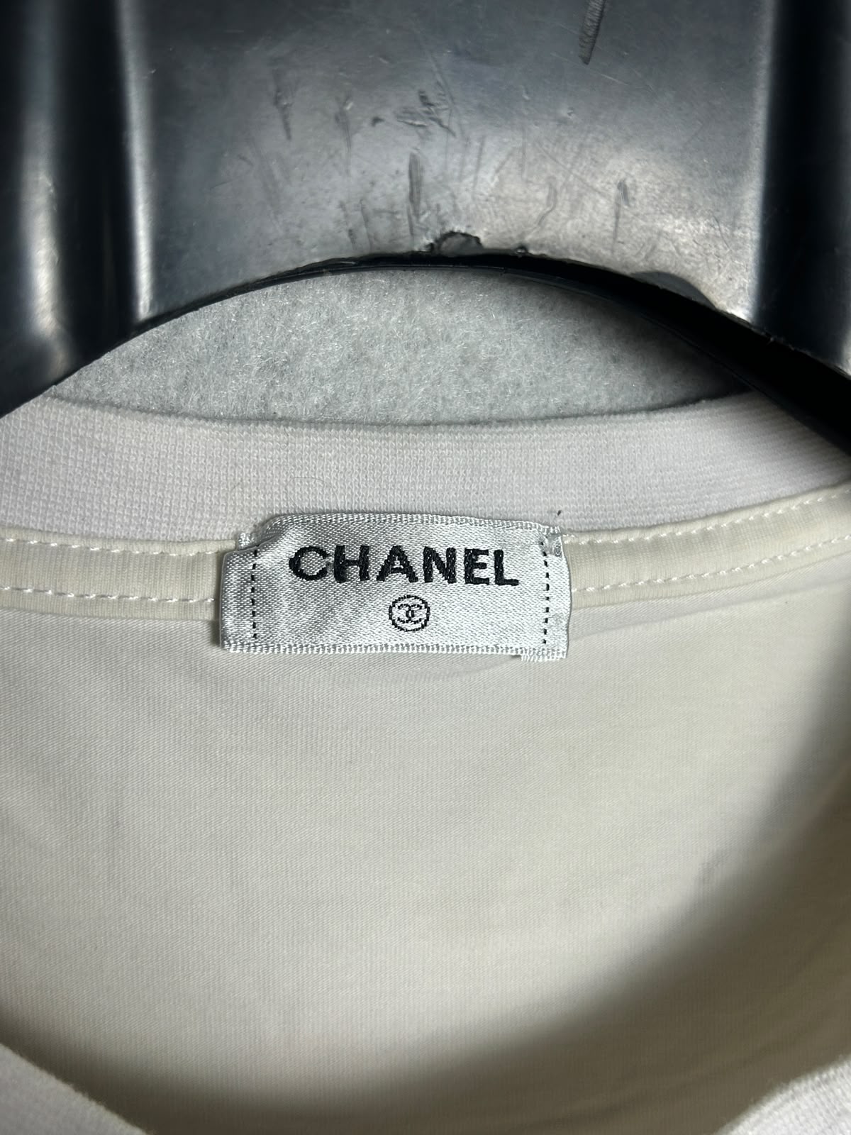 Chanel Cream White Round Neck - Small