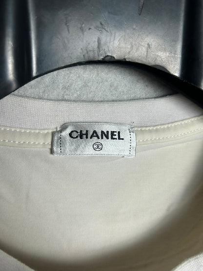 Chanel Cream White Round Neck - Small