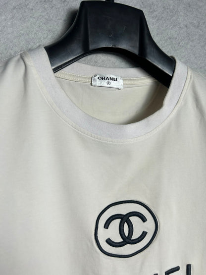 Chanel Cream White Round Neck - Small