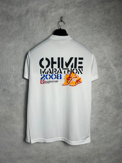 Asics White Round Neck Tee - Medium