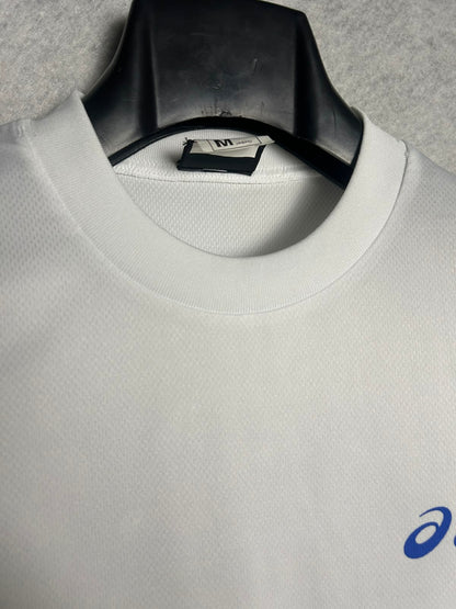 Asics White Round Neck Tee - Medium