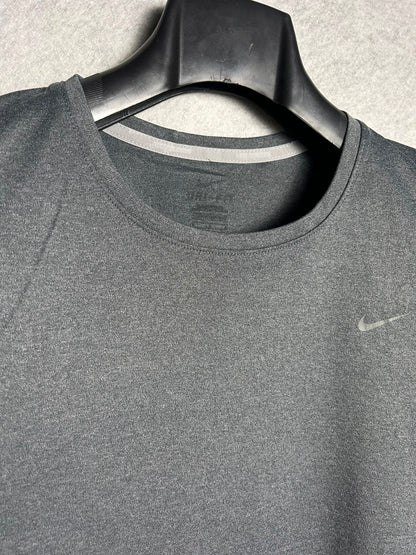 Nike Dri Fit Gray Round Neck - Large