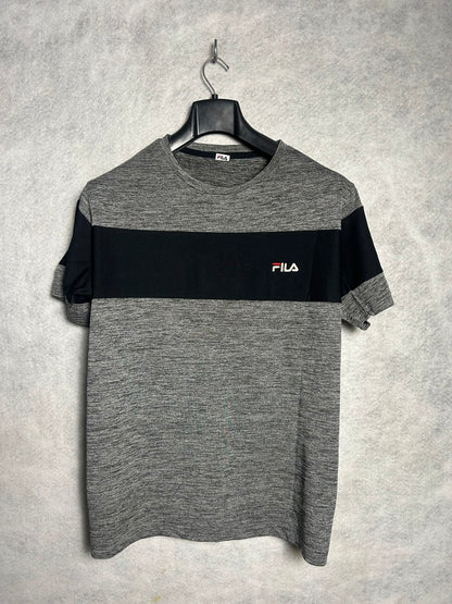Fila Gray & Black Round Tee - XL