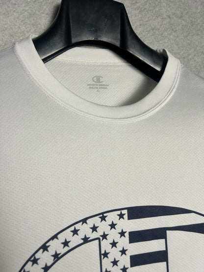 Champion White Big Logo Round Neck - XL