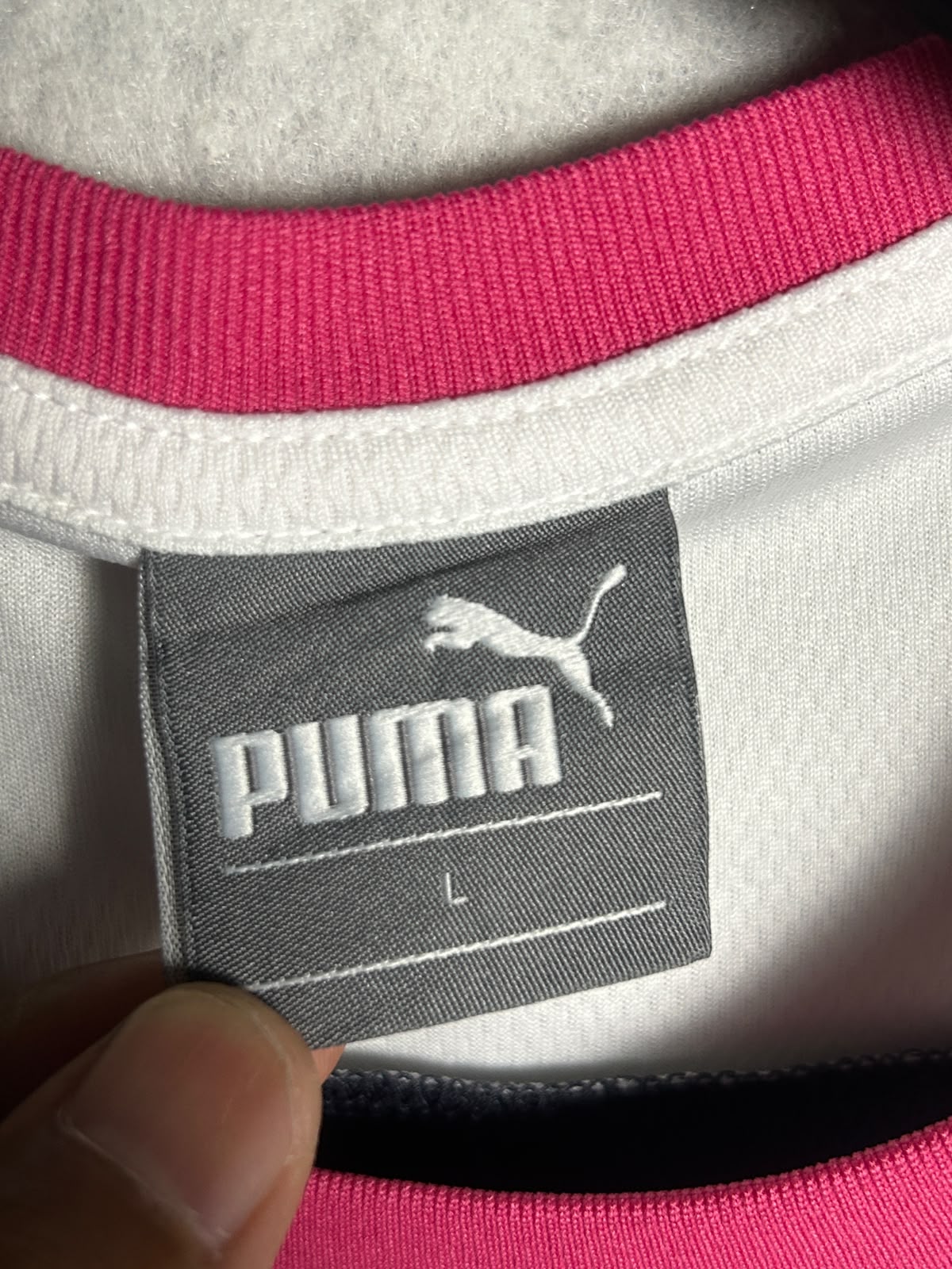 Puma Pink Logo Round Neck - Large