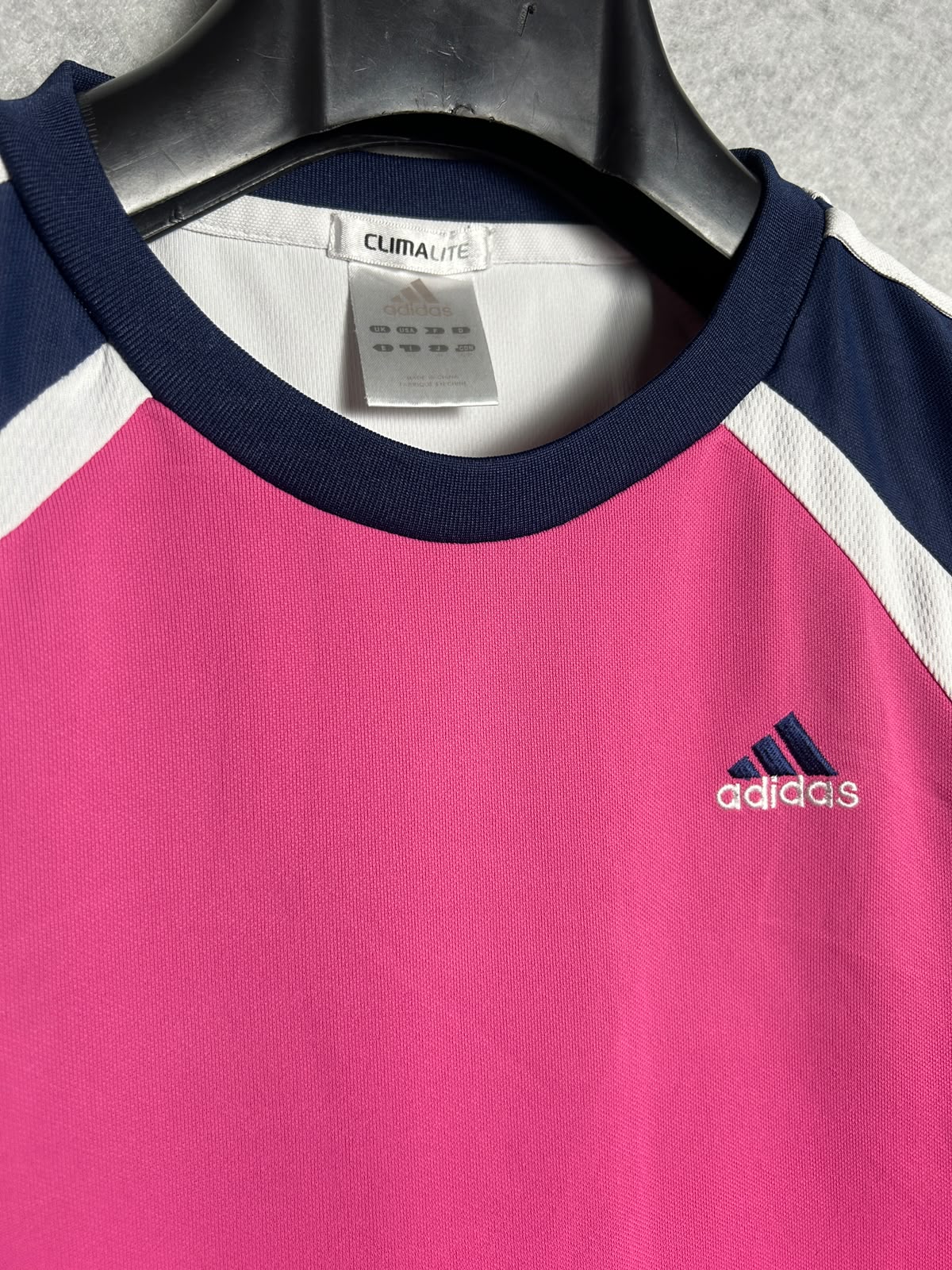 Adidas Pink Clima Lite Round Neck Tee - Medium