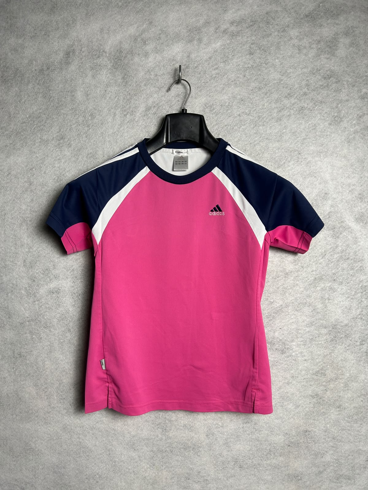 Adidas Pink Clima Lite Round Neck Tee - Medium