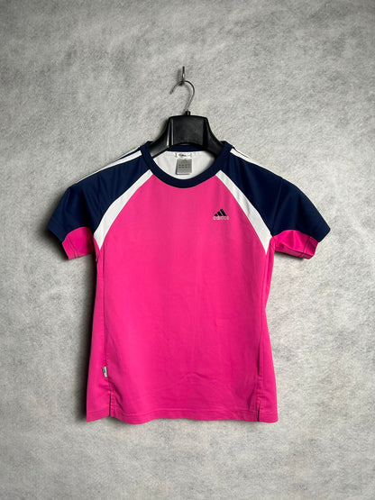 Adidas Pink Clima Lite Round Neck Tee - Medium