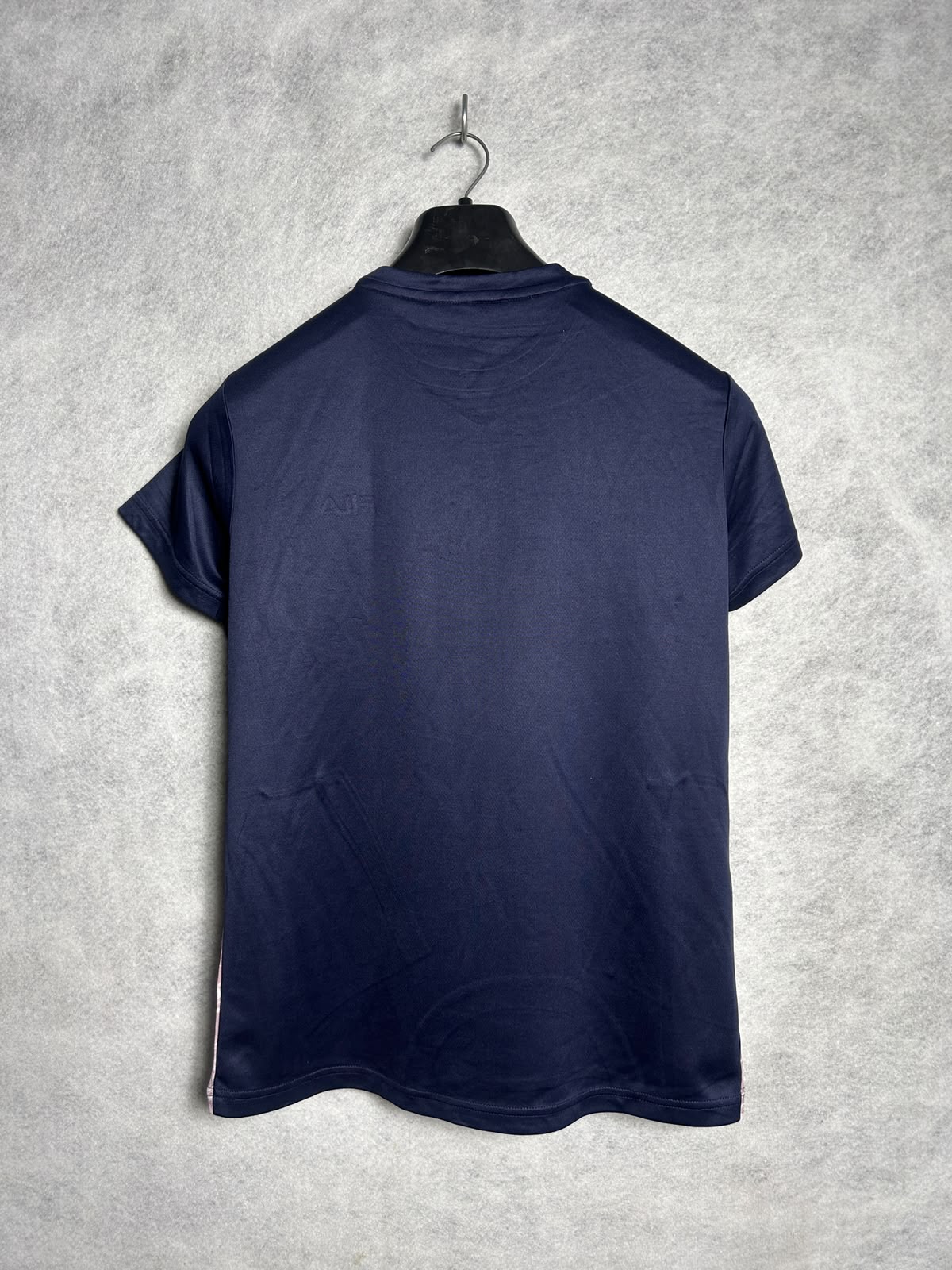 Fila Blue & Pink Round Neck Tee - Medium