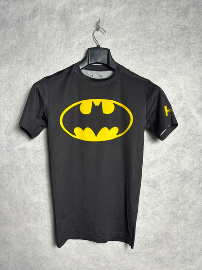 Under Armour Compression Round Neck Black Batman Logo - Large