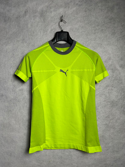 Puma Compression Round Neck Neon Green - Large