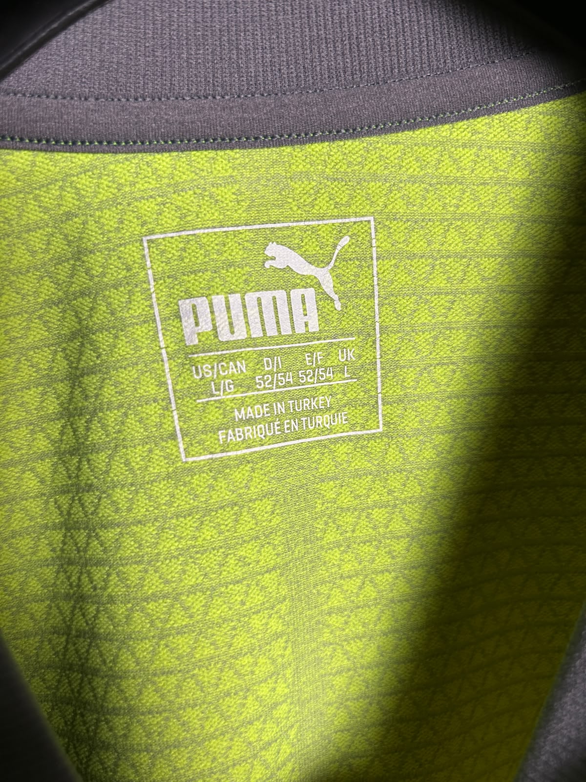 Puma Compression Round Neck Neon Green - Large