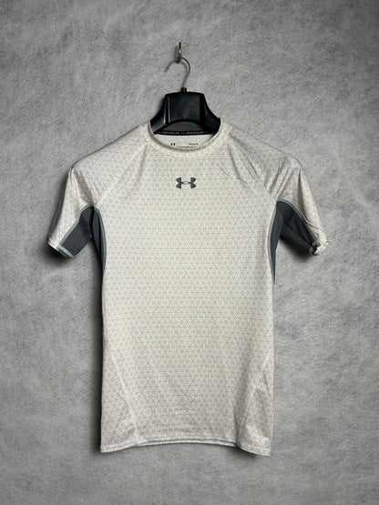Under Armour Compression Round Neck Heat Gear White - Large