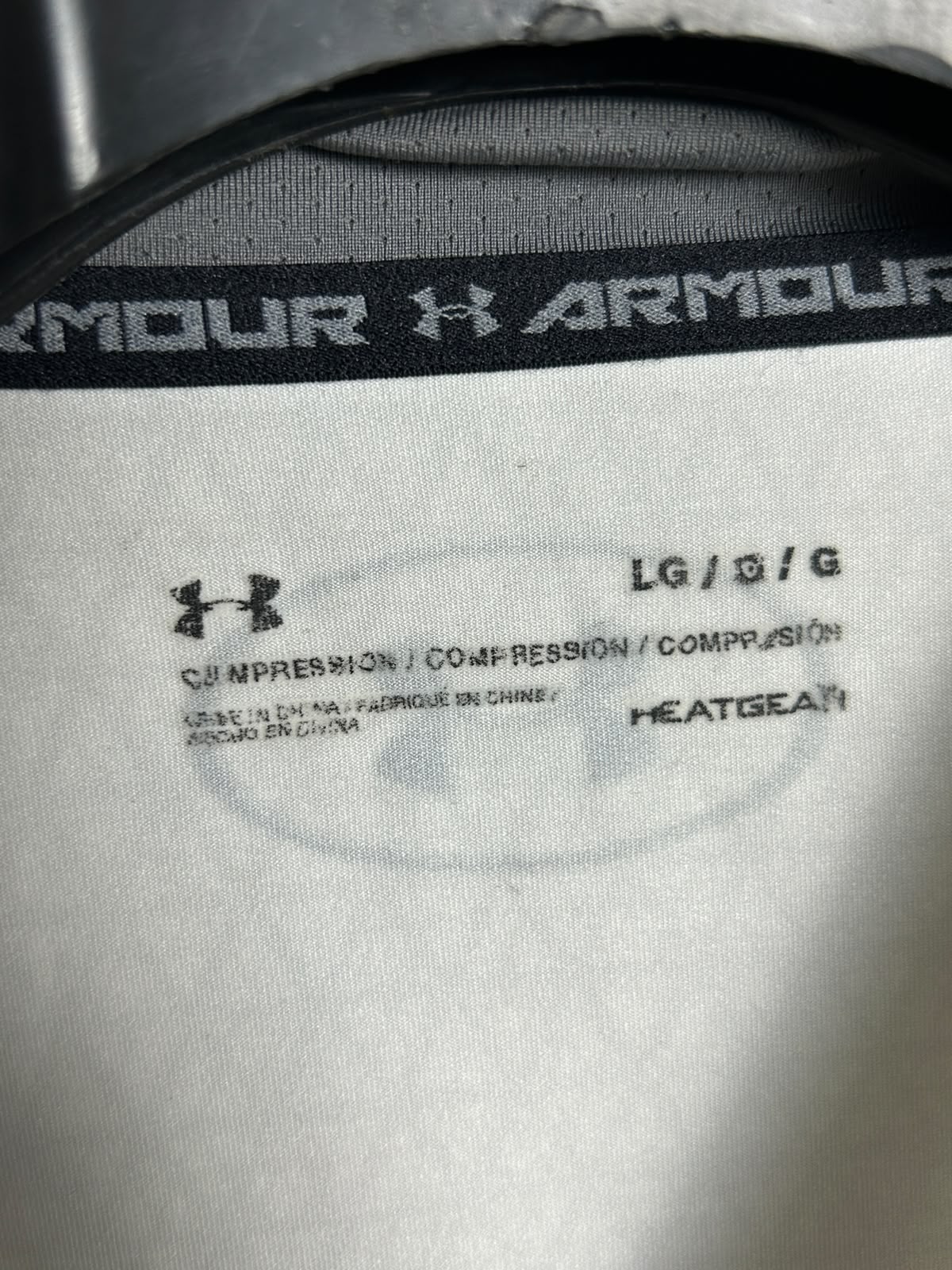 Under Armour Compression Round Neck Heat Gear White - Large