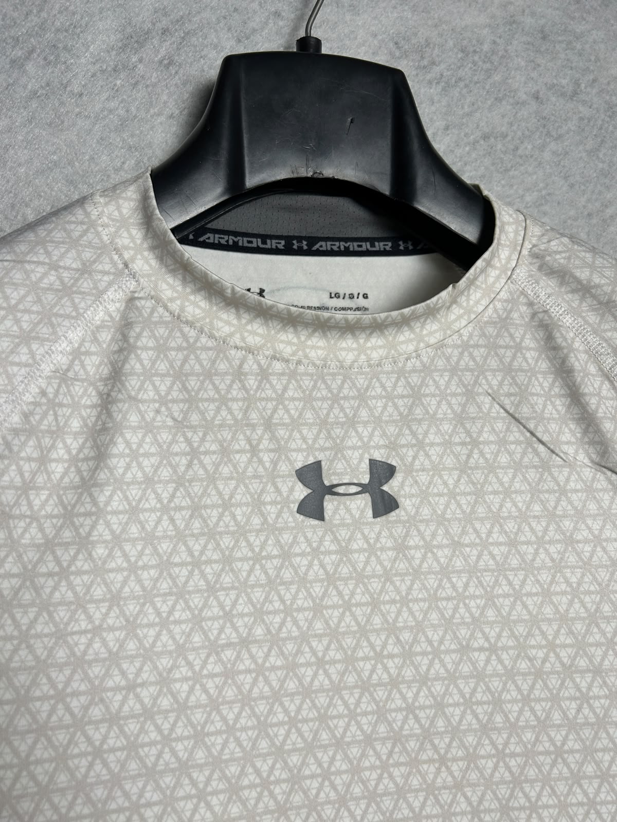 Under Armour Compression Round Neck Heat Gear White - Large