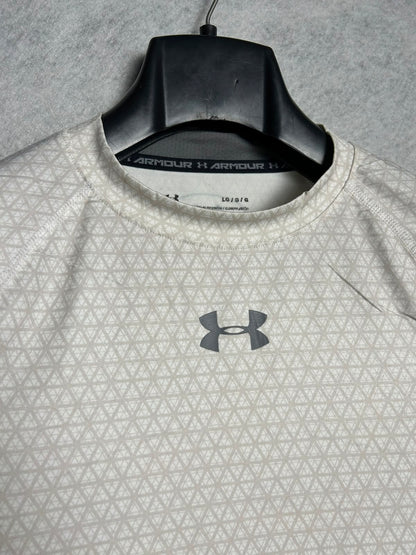 Under Armour Compression Round Neck Heat Gear White - Large