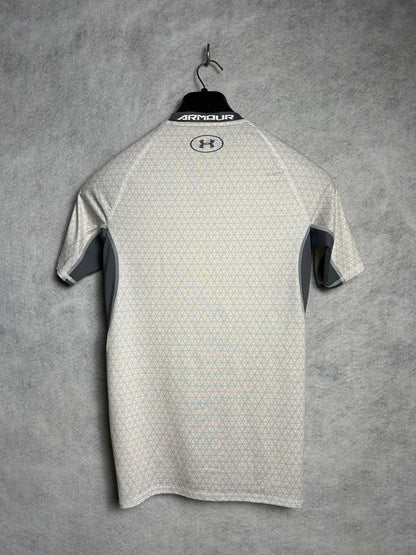 Under Armour Compression Round Neck Heat Gear White - Large
