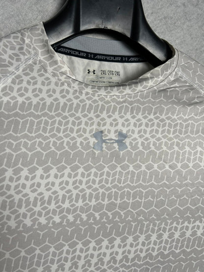 Under Armour Compression Round Neck Heat Gear White - XXL