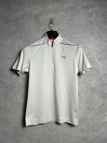 Puma White Golden Logo QTR Zip - Medium