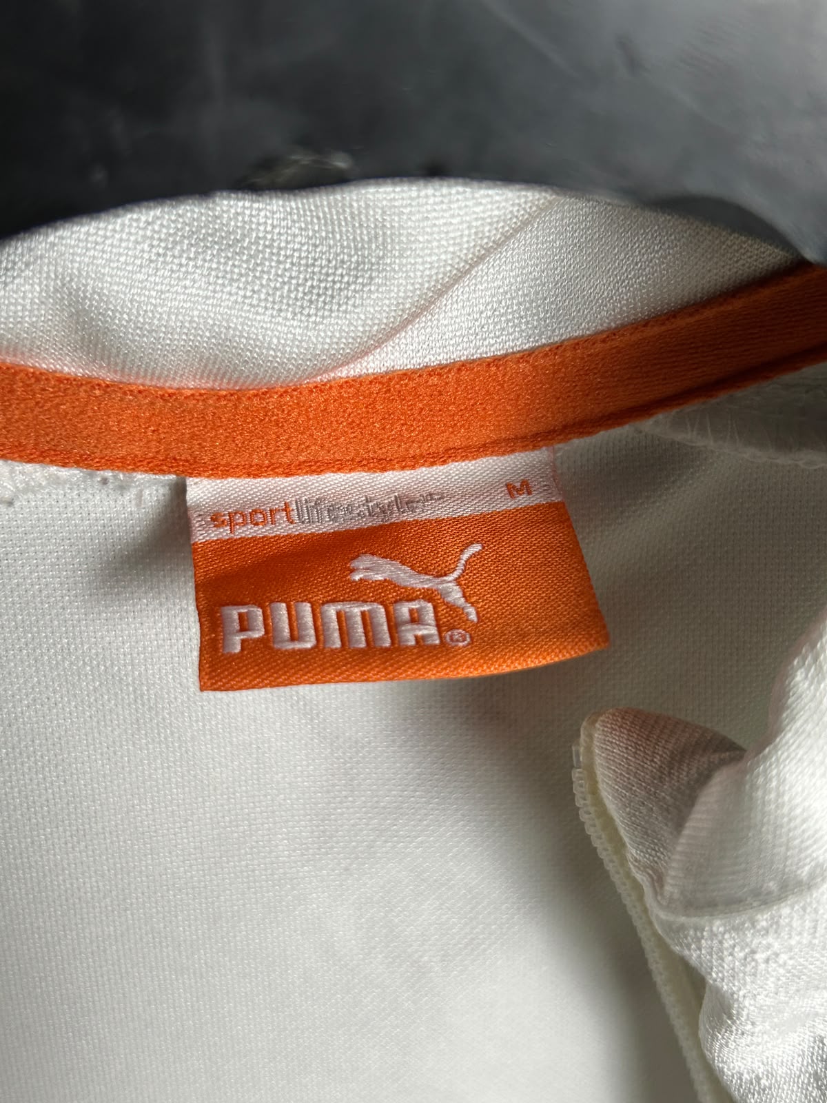 Puma White Golden Logo QTR Zip - Medium