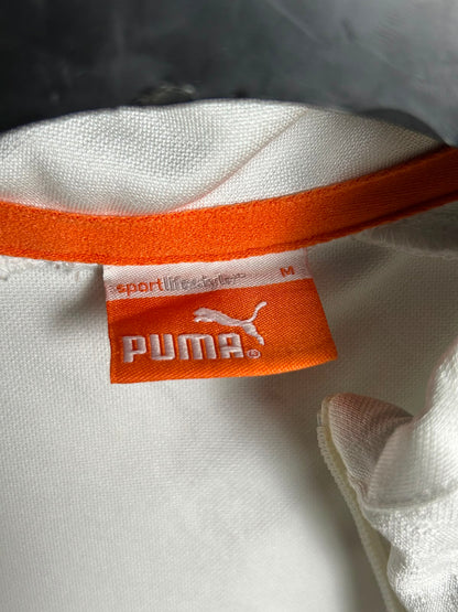 Puma White Golden Logo QTR Zip - Medium