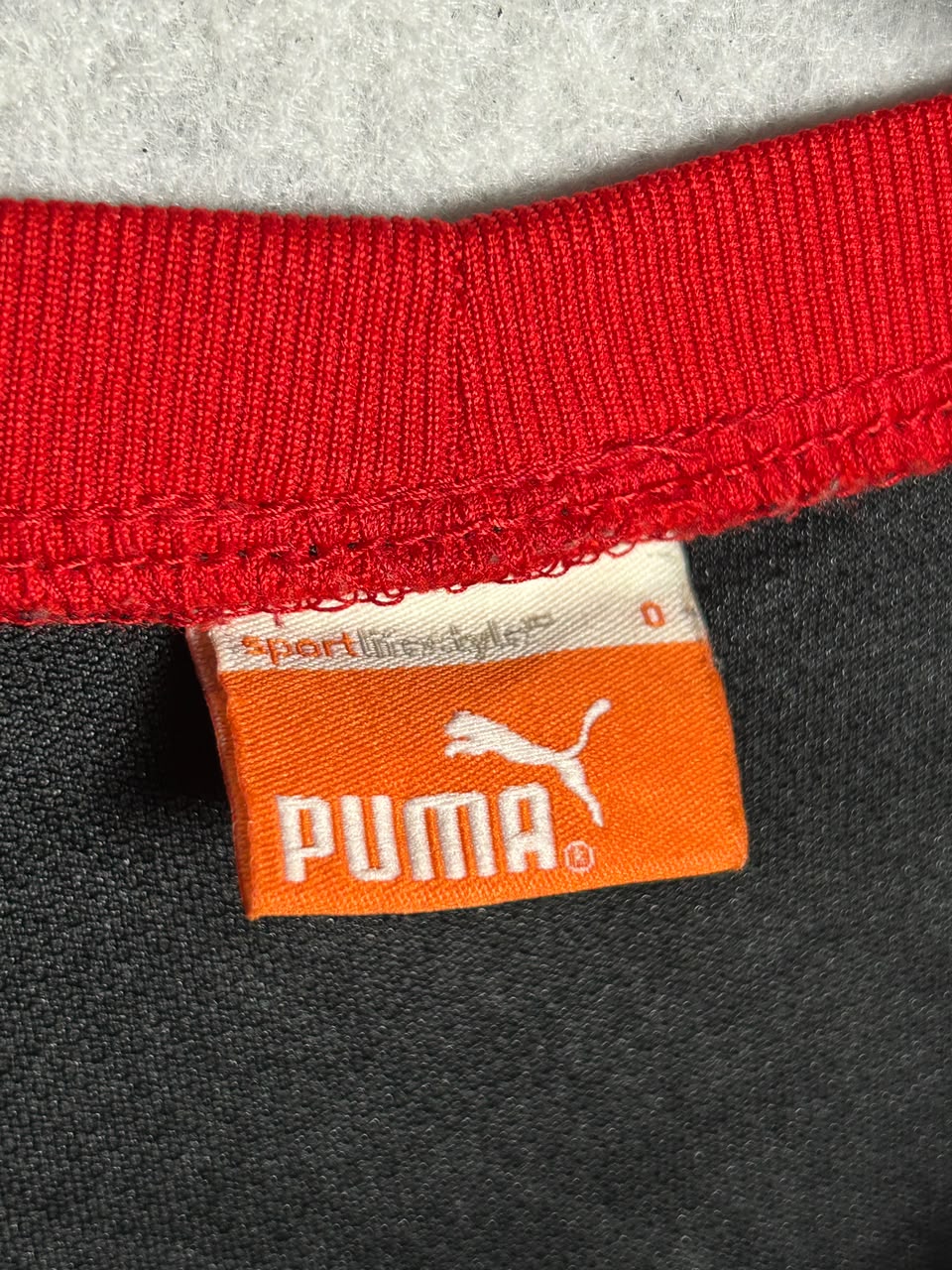 Puma Full Sleeves Red & Black Round Neck - XL