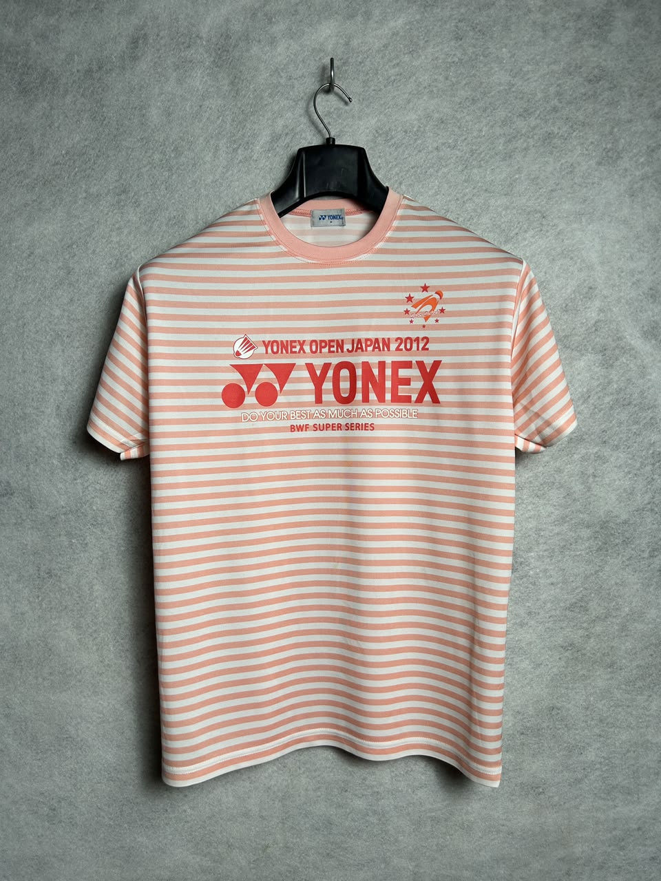 Yonex Pink & White Round Neck - Medium