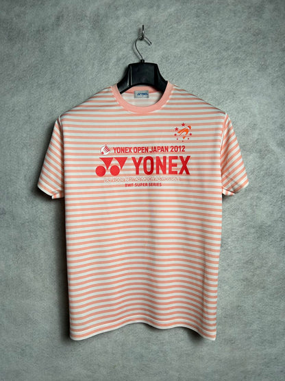 Yonex Pink & White Round Neck - Medium