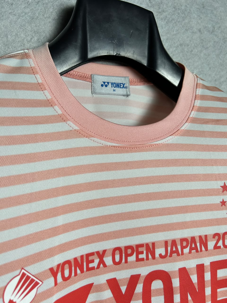 Yonex Pink & White Round Neck - Medium