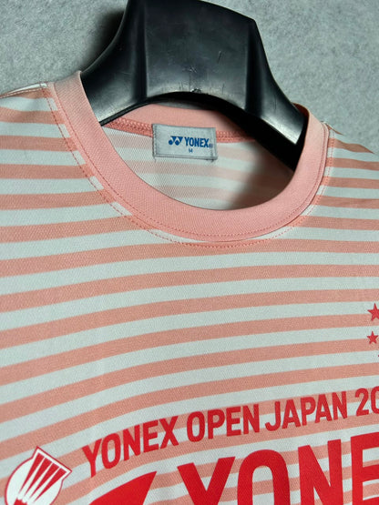 Yonex Pink & White Round Neck - Medium