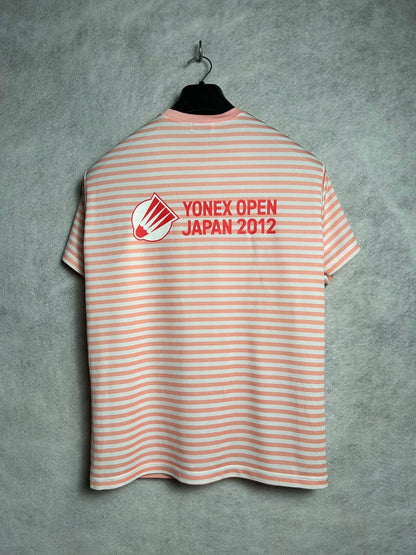 Yonex Pink & White Round Neck - Medium