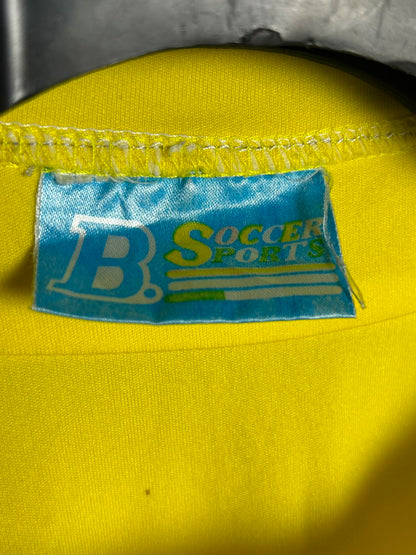 B. Soccer Sports Yellow Round Neck - XL
