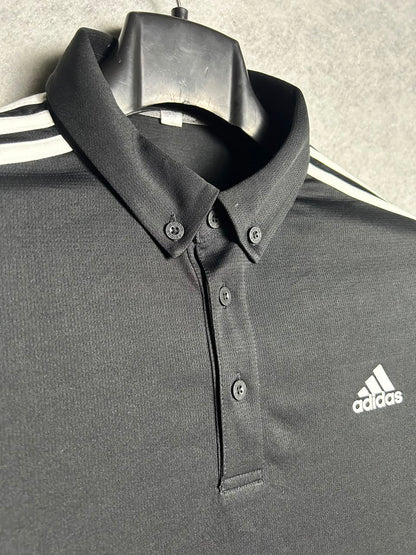 Adidas Black Polo Full Sleeves - XXL