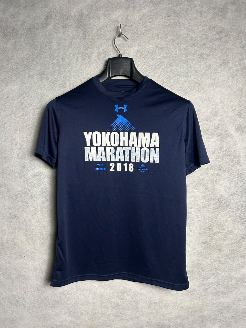 Under Armour Blue Round Neck Yokohama Marathon - Small