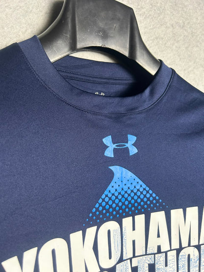 Under Armour Blue Round Neck Yokohama Marathon - Small
