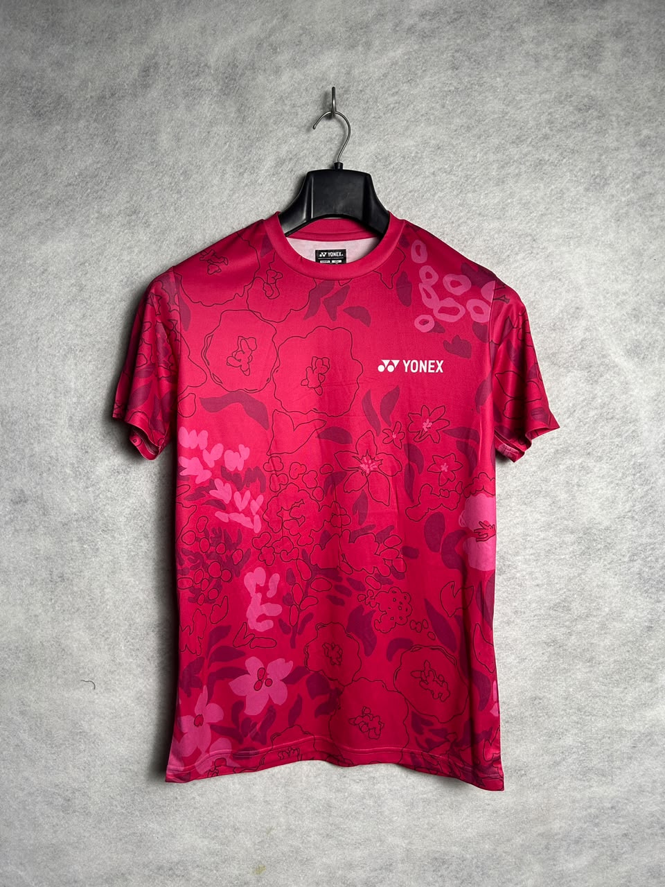 Yonex Red & Pink Round Neck - Medium