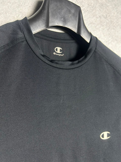 Champion Black Round Neck - Small