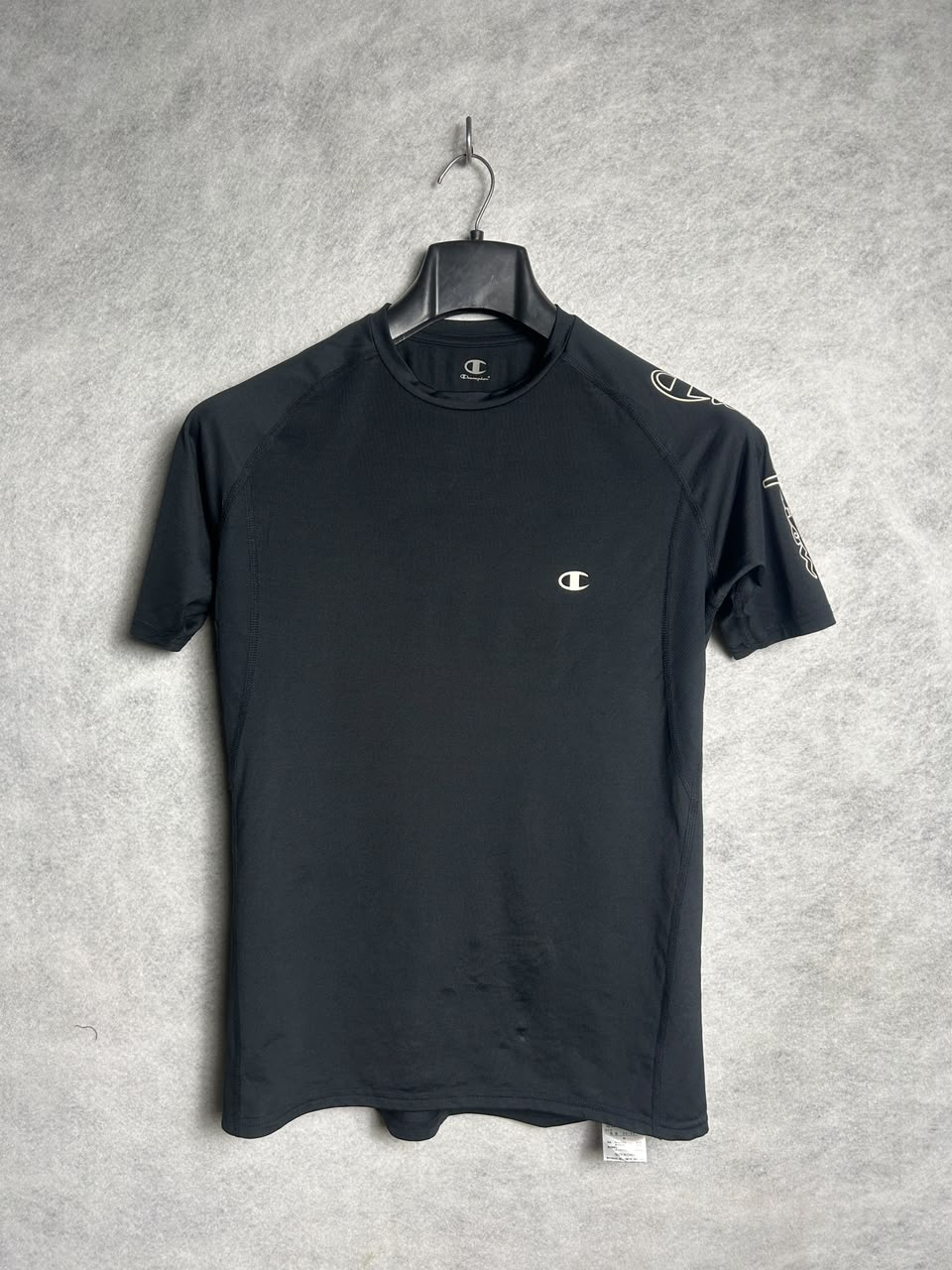 Champion Black Round Neck - Small